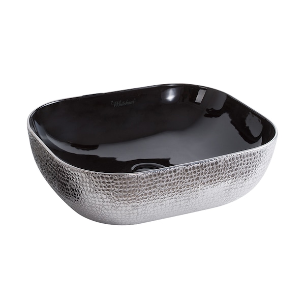 Whitehaus Rctnglr Above Mount Basin W/ An Embossed Exterior, Interior, And Center WH71302-F20 - main
